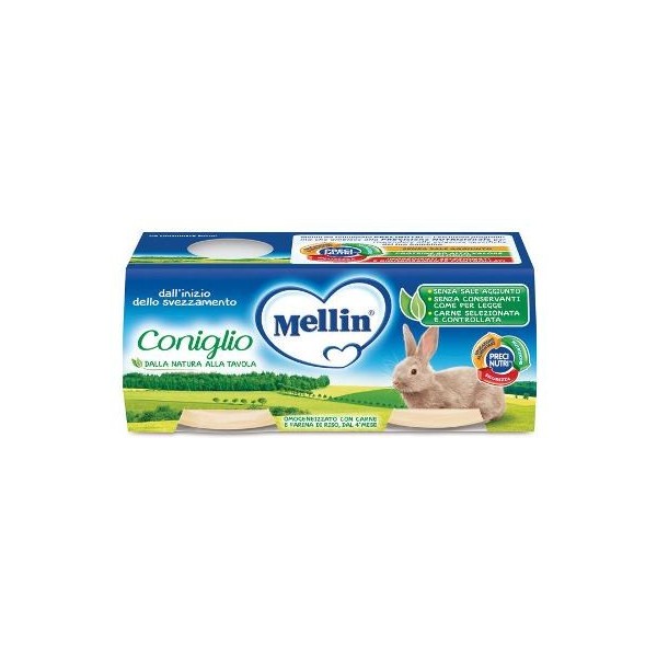 MELLIN OMOGENEIZZATO CONIGLIO 2X120G